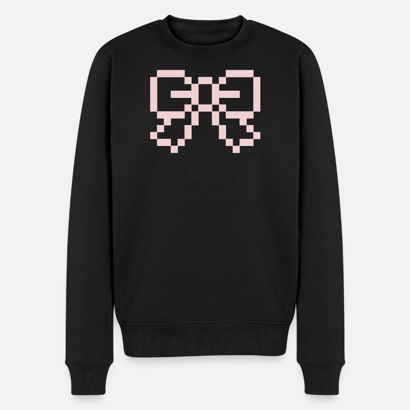 Nœud Pixel Rose - Pull Premium bio Homme - noir
