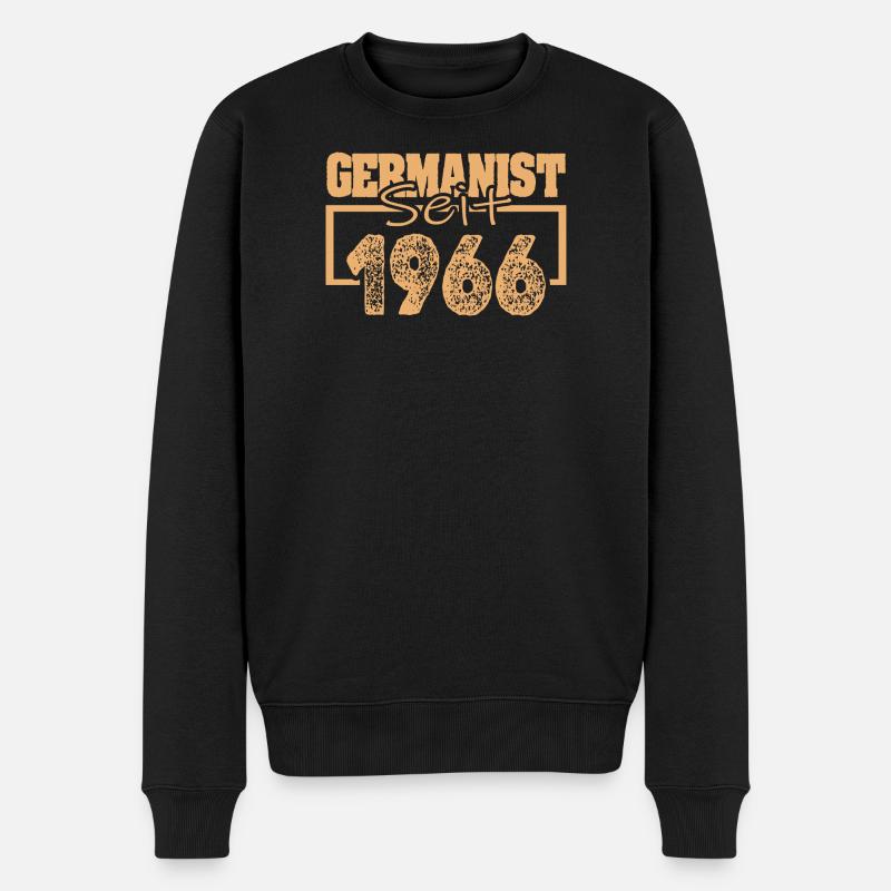 Studi 1966 - Männer Premium Bio Pullover - Schwarz