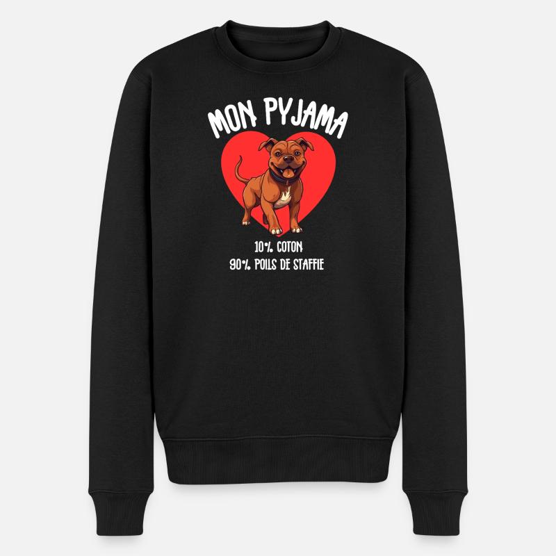 Pyjama Drôle Chien Staff - Pull Premium bio Homme - noir