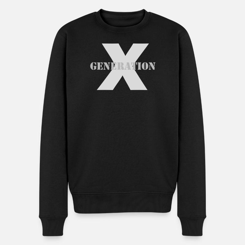 Generation X - Männer Premium Bio Pullover - Schwarz