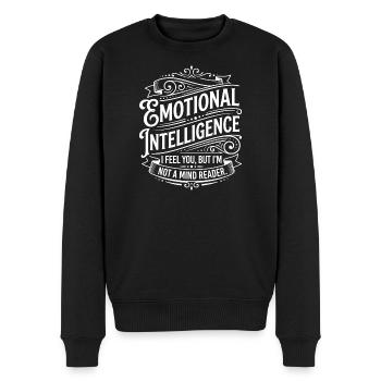 Emotional Intelligence – Not a Mind Reader - Männer Premium Bio Pullover - Schwarz - Vorne - Nico (187cm)