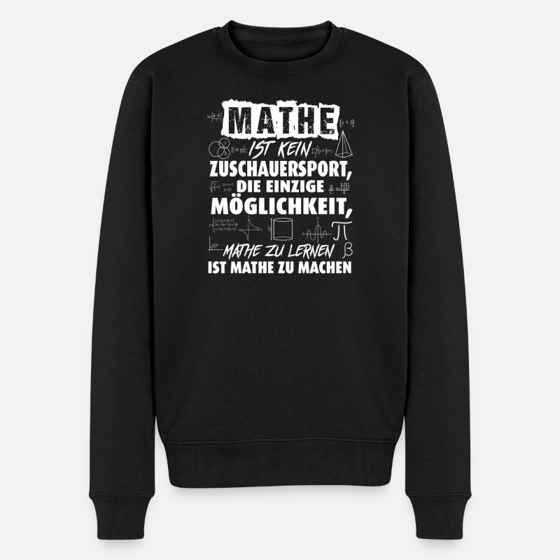 Maths: Doing instead of watching - Men's Premium Organic Jumper - black