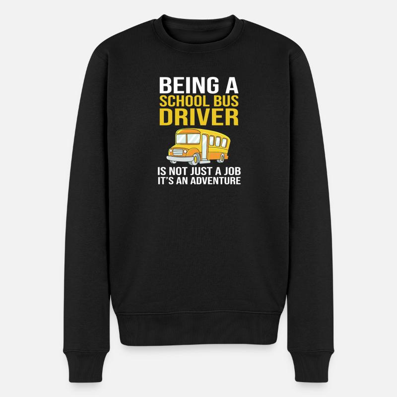 Schulbus Schulbusfahrer Busfahrer - Männer Premium Bio Pullover - Schwarz