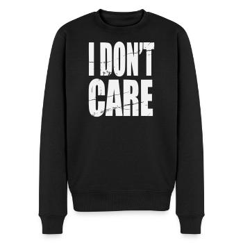 Je me fiche des lettrages grunge - Pull Premium bio Homme - noir - Devant - Nico (187cm)