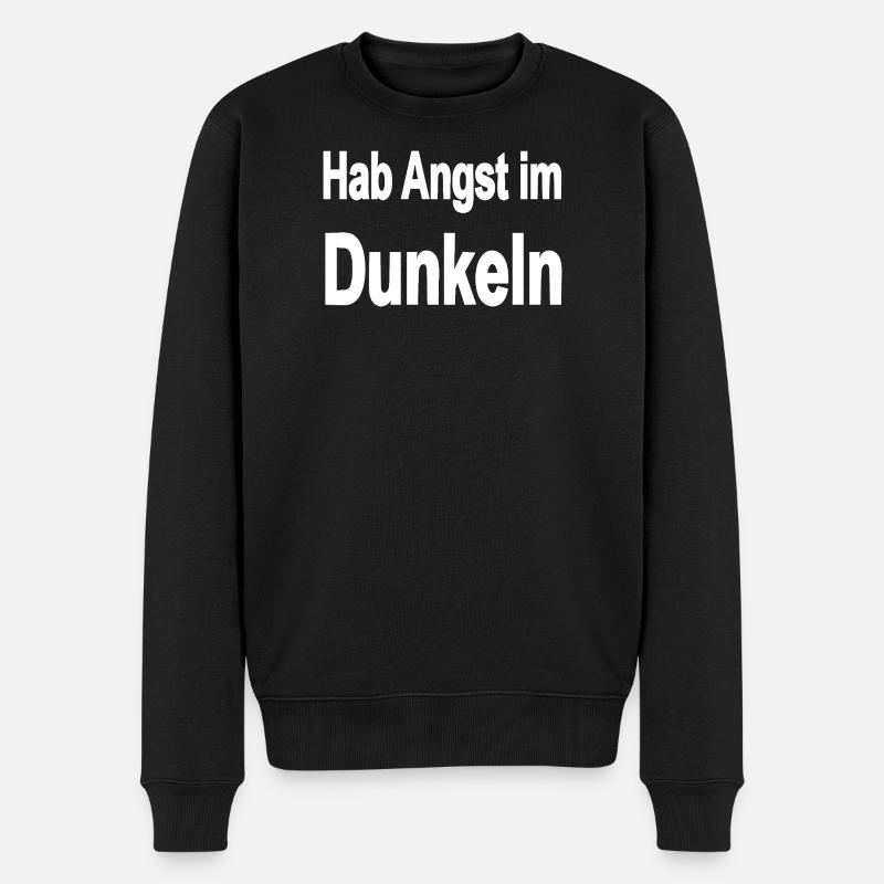 Dunkel - Männer Premium Bio Pullover - Schwarz
