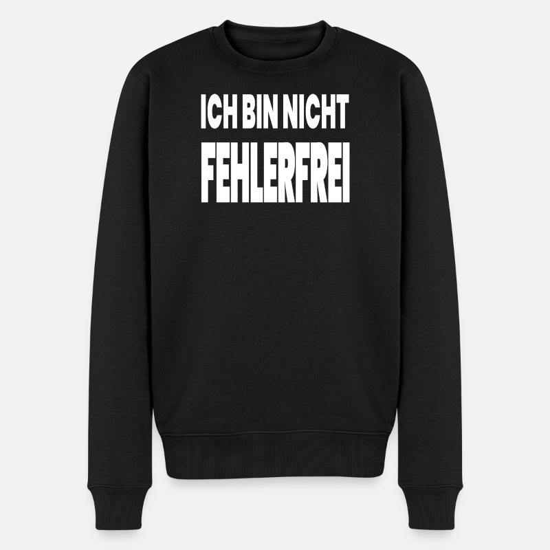 Fehlerfrei - Männer Premium Bio Pullover - Schwarz