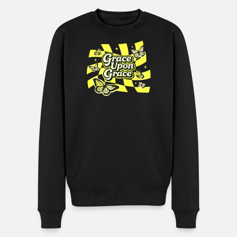 Jesus Christlicher Religiöser Anbeter Glaube - Männer Premium Bio Pullover - Schwarz