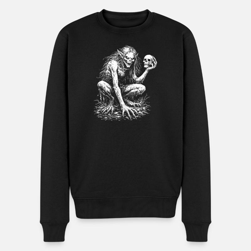 Striga – Démon slave | Dark Drawing - Pull Premium bio Homme - noir