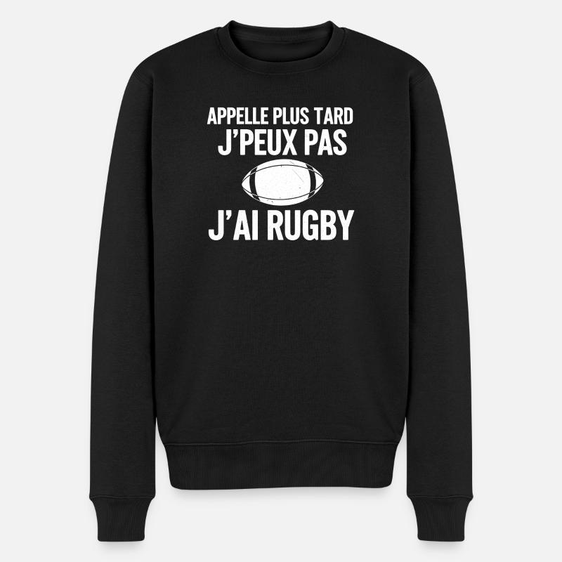 Appelle Plus Tard Rugby - Pull Premium bio Homme - noir
