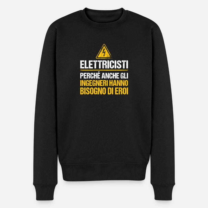 Gift Master Electricity Engineers - Männer Premium Bio Pullover - Schwarz