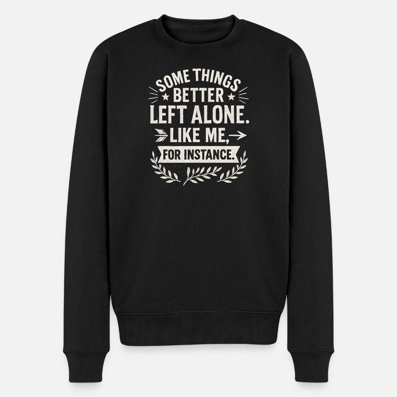 Lustiger Spruch Introvertierte Nerds Geschenkidee - Männer Premium Bio Pullover - Schwarz