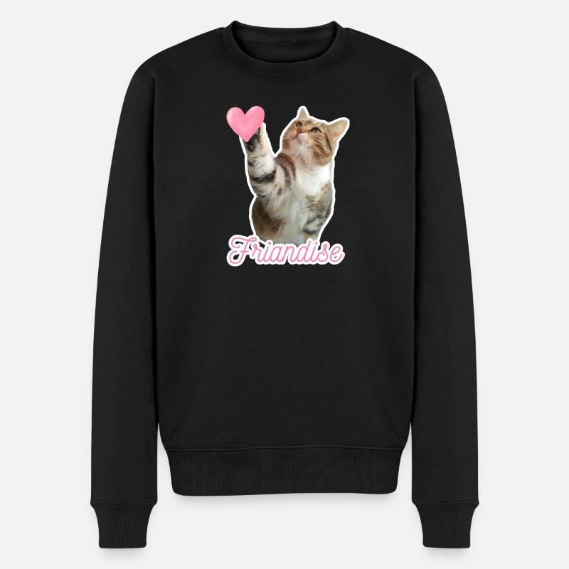 Missty Check Treat - Männer Premium Bio Pullover - Schwarz