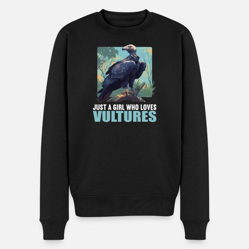 Geier - Männer Premium Bio Pullover - Schwarz