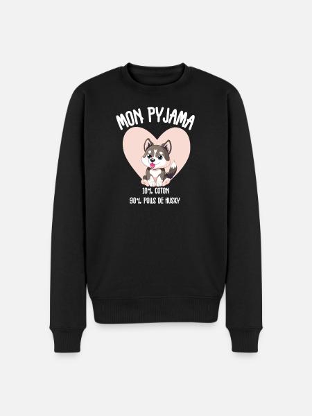 Funny Husky Dog Pajamas - Men's Premium Organic Jumper - black