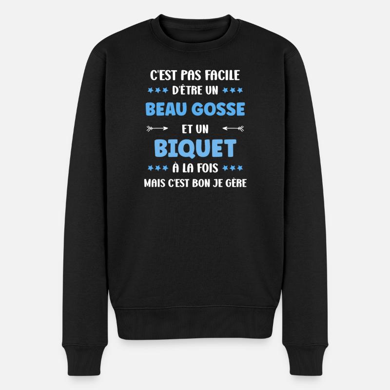Biquet - Männer Premium Bio Pullover - Schwarz