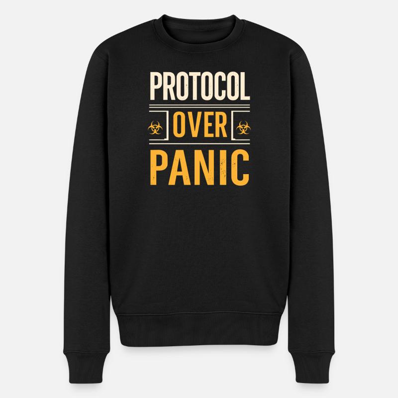 Mikrobiologie - Männer Premium Bio Pullover - Schwarz