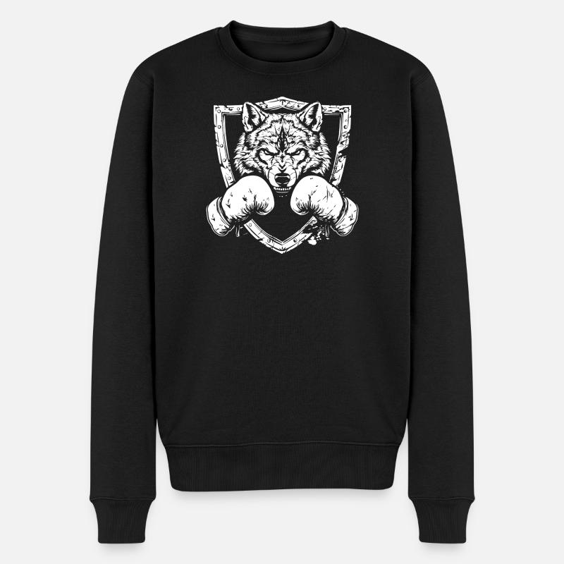Wolf Boxing MMA - Pull Premium bio Homme - noir
