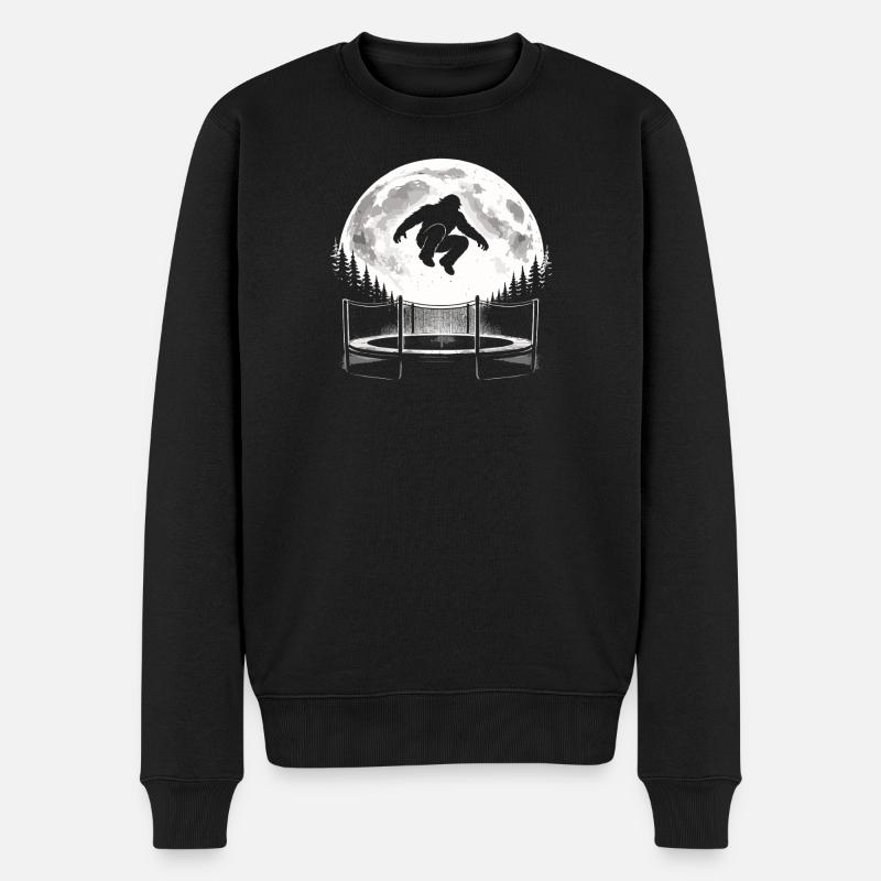 Bigfoot sur trampoline - Pull Premium bio Homme - noir