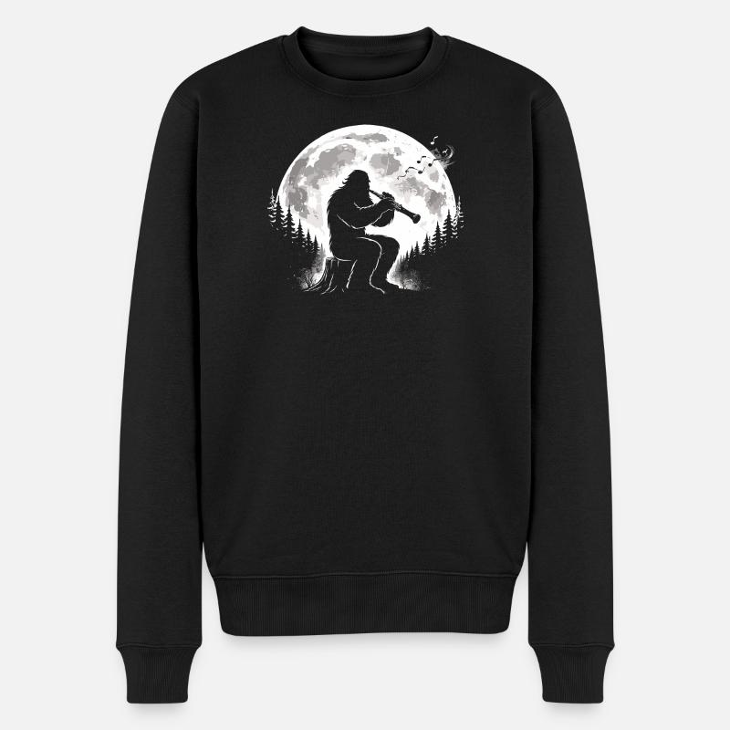 Bigfoot joue de la clarinette - Pull Premium bio Homme - noir