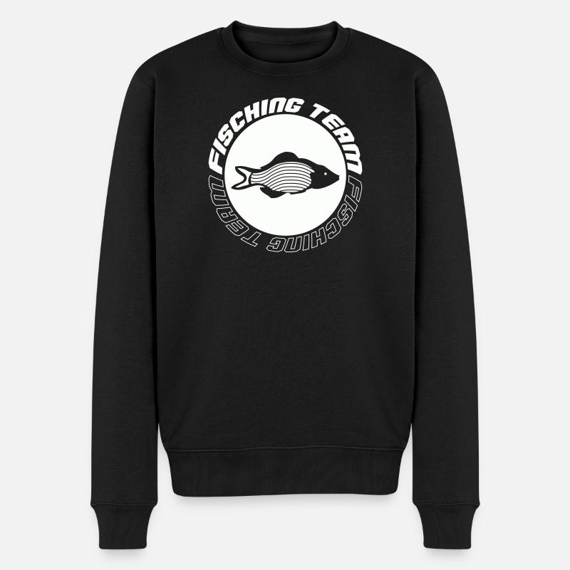 Fishing Team - Männer Premium Bio Pullover - Schwarz