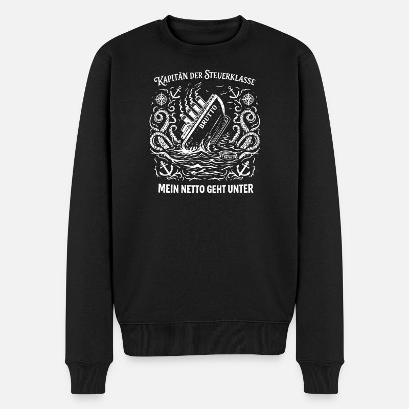 Capitaine de la classe taxe - Pull Premium bio Homme - noir