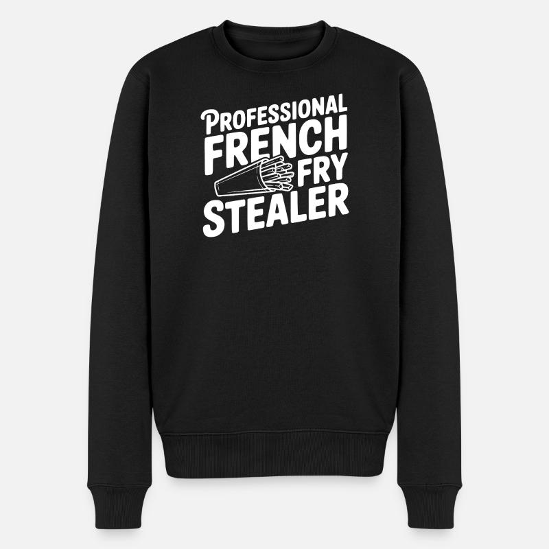 Voleur professionnel de frites - Pull Premium bio Homme - noir
