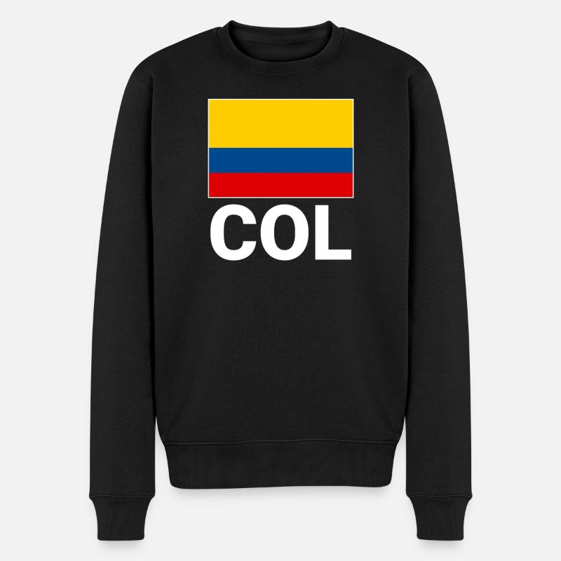 Drapeau de la Colombie avec l’abréviation COL - Pull Premium bio Homme - noir