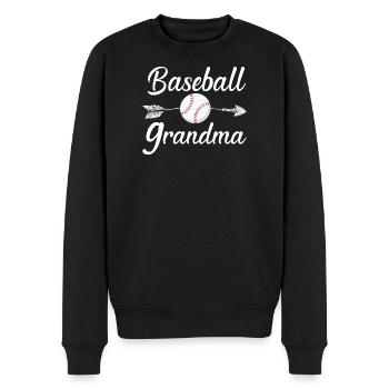 Baseball-Oma Stolzer Baseball-Fan Oma - Männer Premium Bio Pullover - Schwarz - Vorne - Nico (187cm)