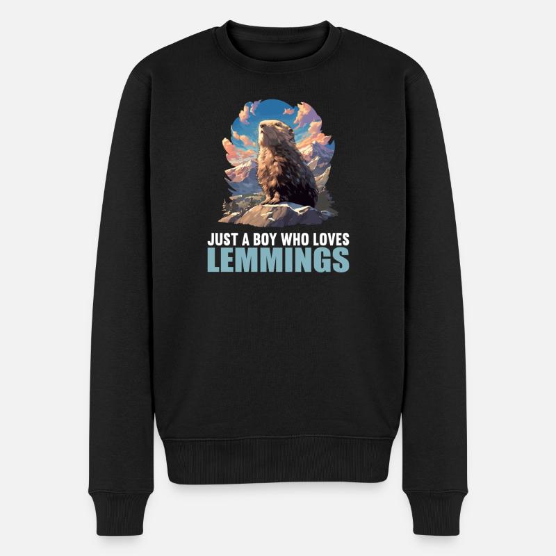 Lemminge Lemming - Männer Premium Bio Pullover - Schwarz