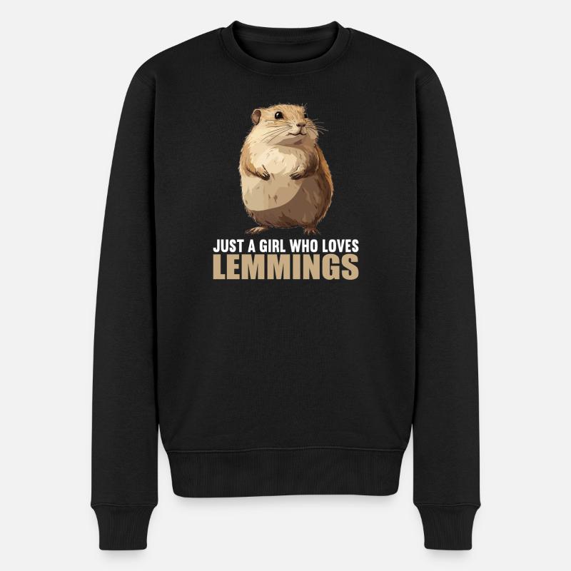Lemminge Lemming - Männer Premium Bio Pullover - Schwarz