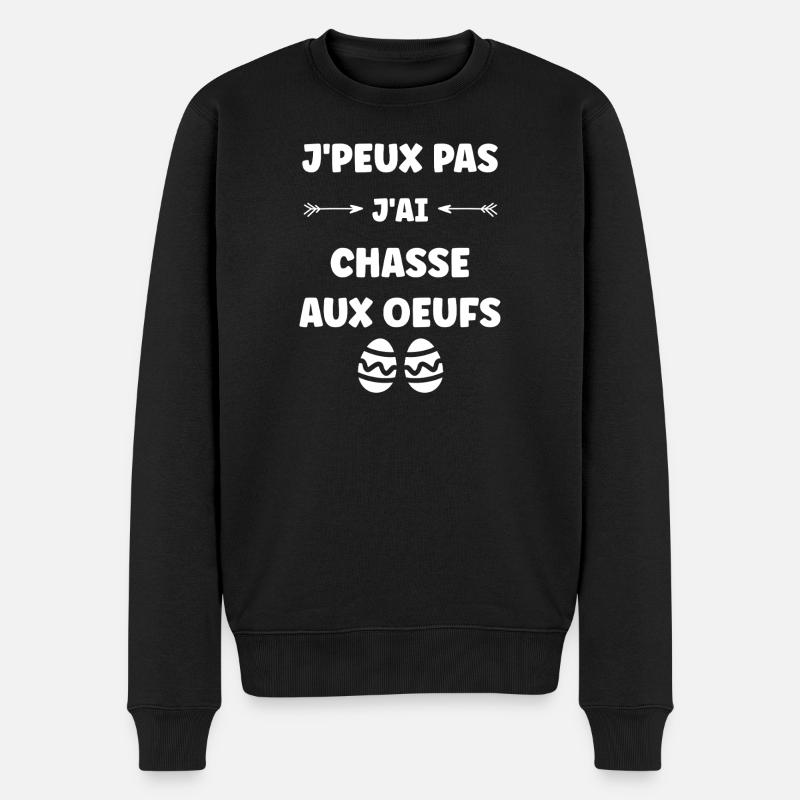 PâqueS chasse aux oeufs - Pull Premium bio Homme - noir