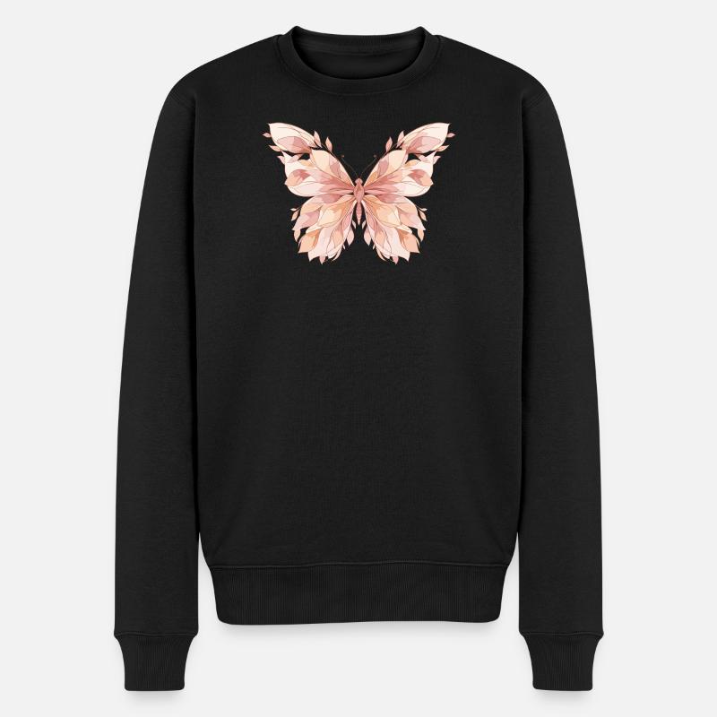Motif papillon Pastel Wings - Pull Premium bio Homme - noir
