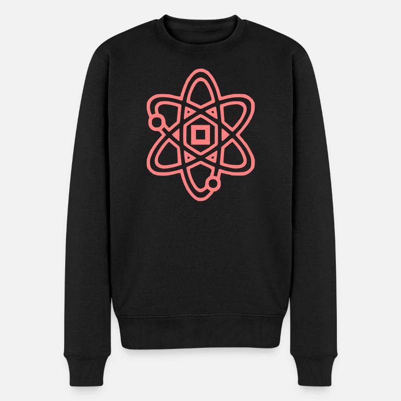 Atom Symbol Physik Kern - Männer Premium Bio Pullover - Schwarz