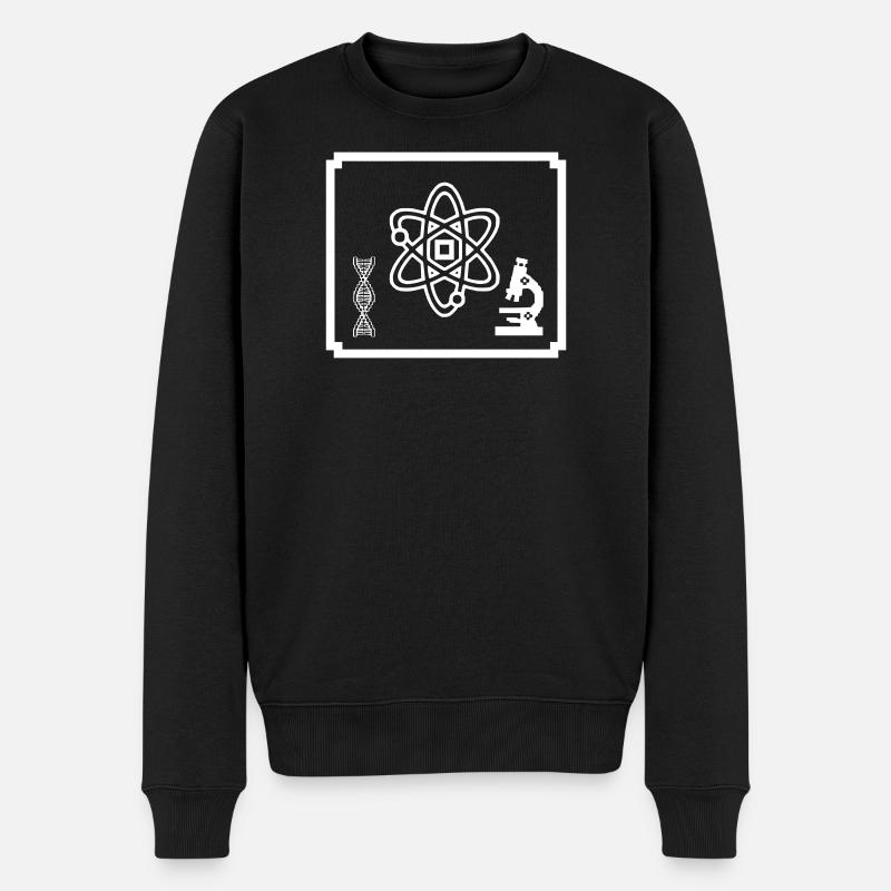 Labor Monitor Pixel Wissenschaft - Männer Premium Bio Pullover - Schwarz