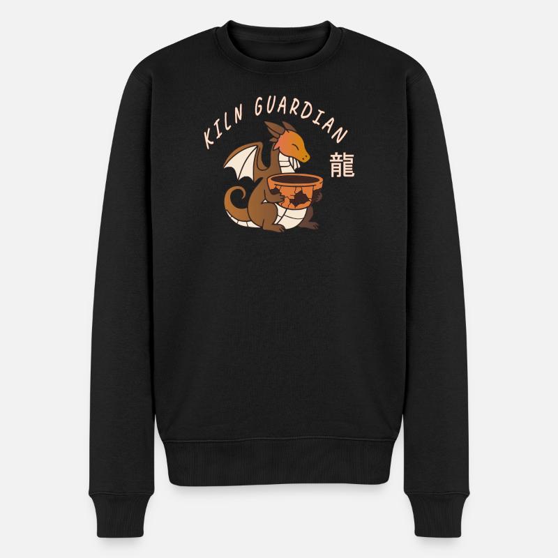 Ofenwächter: Terrakotta-Handwerksausgabe - Männer Premium Bio Pullover - Schwarz