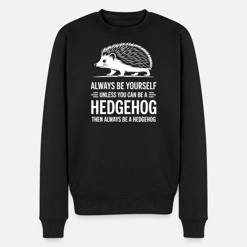 Igel Sprüche Lustiges Igel Geschenk - Männer Premium Bio Pullover - Schwarz