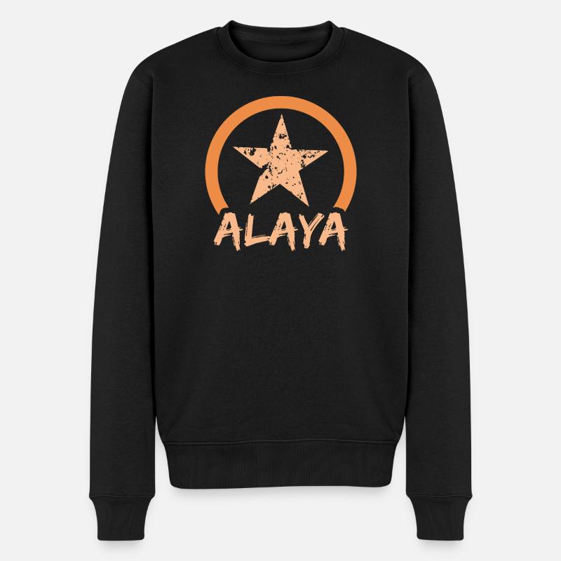 Alaya - Männer Premium Bio Pullover - Schwarz