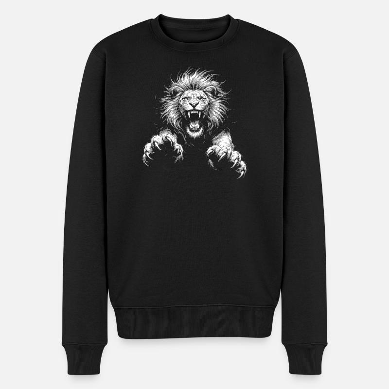 Lion - Pull Premium bio Homme - noir