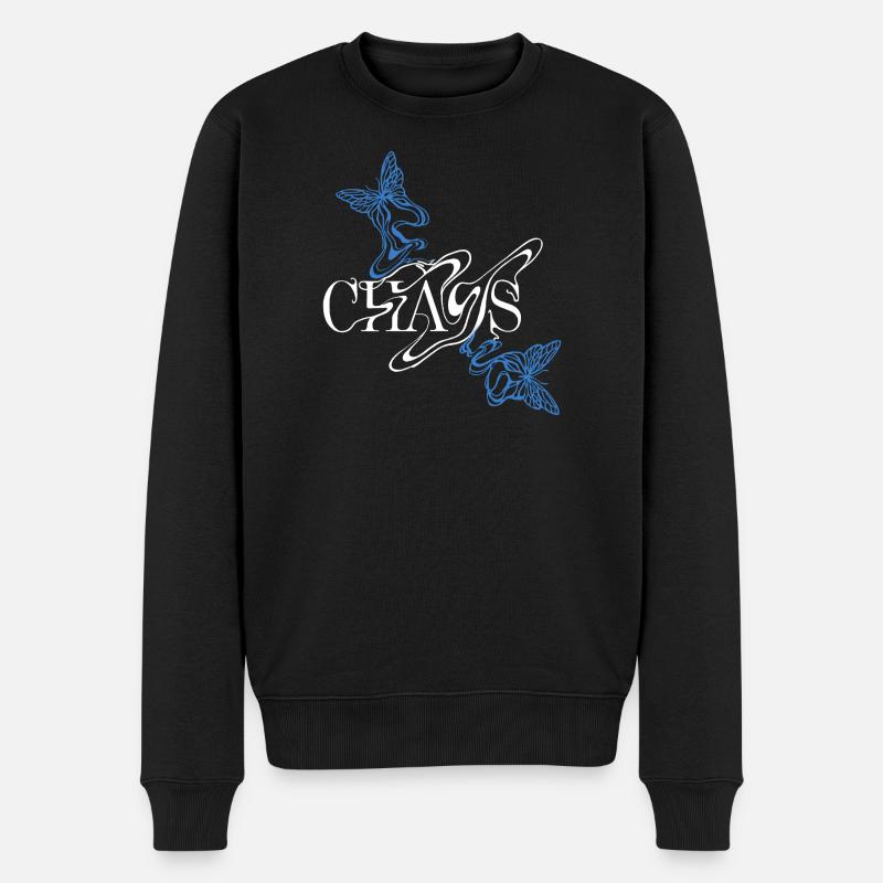 Fontaine papillon avec ailes - Pull Premium bio Homme - noir