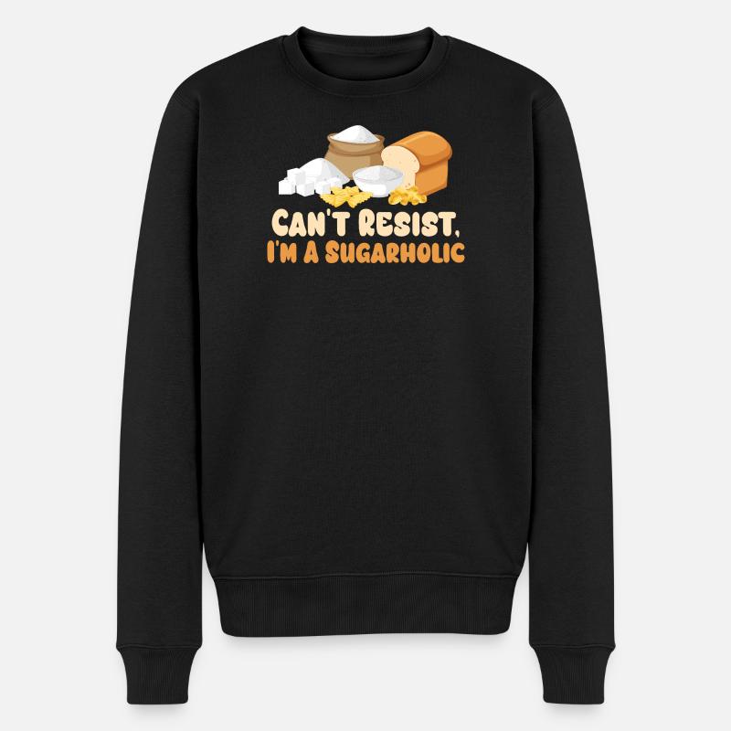 Sugarholic Küchen-Grafik-Tee - Männer Premium Bio Pullover - Schwarz