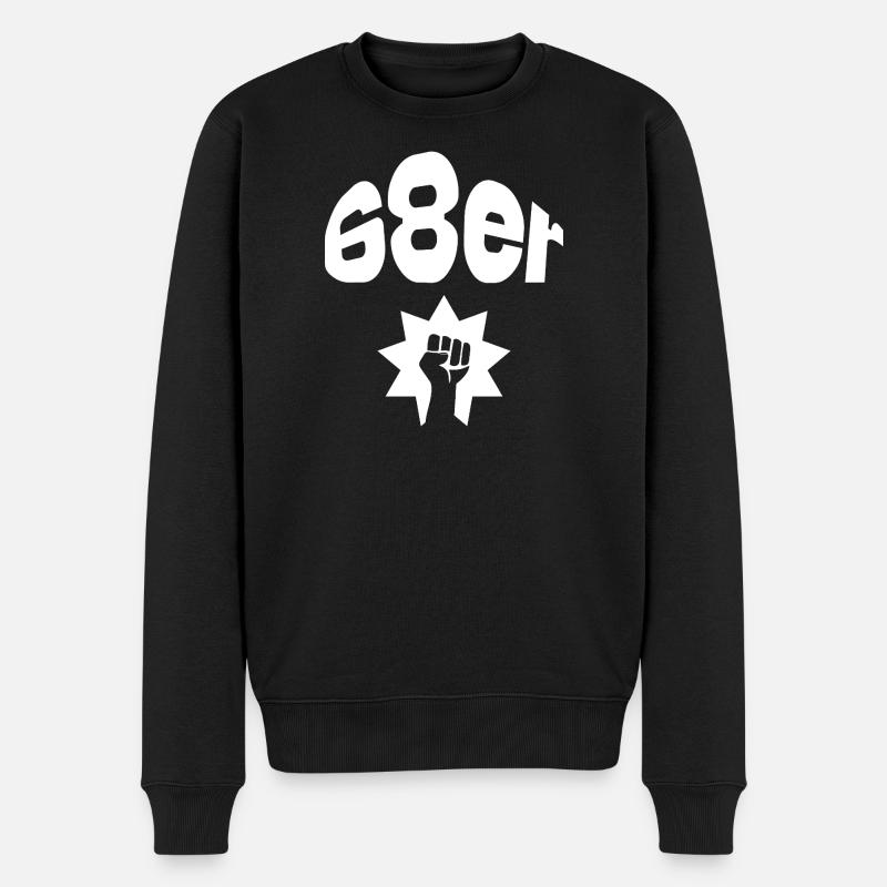 68er - Männer Premium Bio Pullover - Schwarz