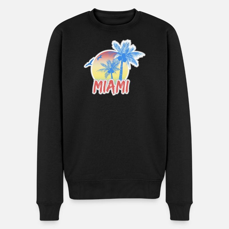 Miami Beach - Pull Premium bio Homme - noir