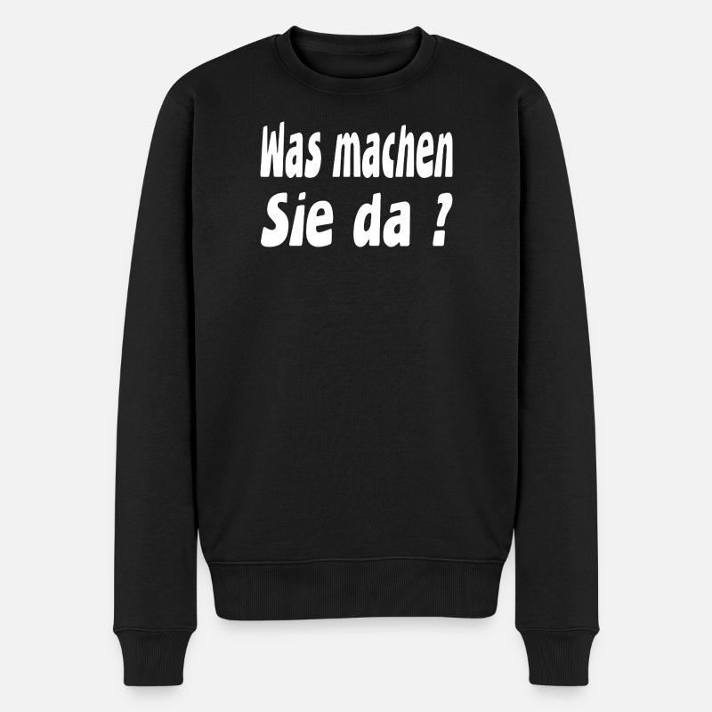 Arbeit - Männer Premium Bio Pullover - Schwarz