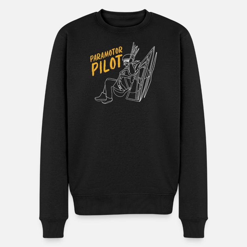 Gleitschirm Gleitsegelfliegen Paragliding - Männer Premium Bio Pullover - Schwarz