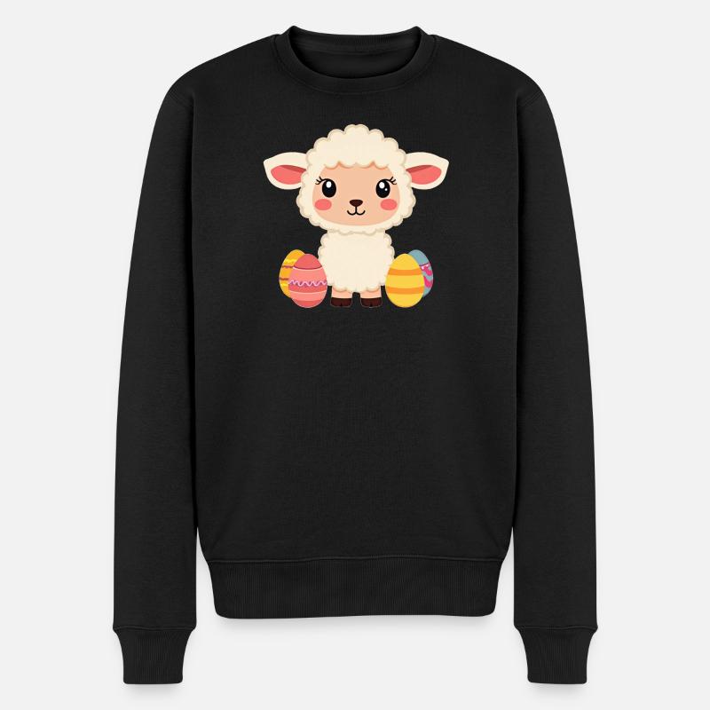 Moutons à Pâques - Pull Premium bio Homme - noir