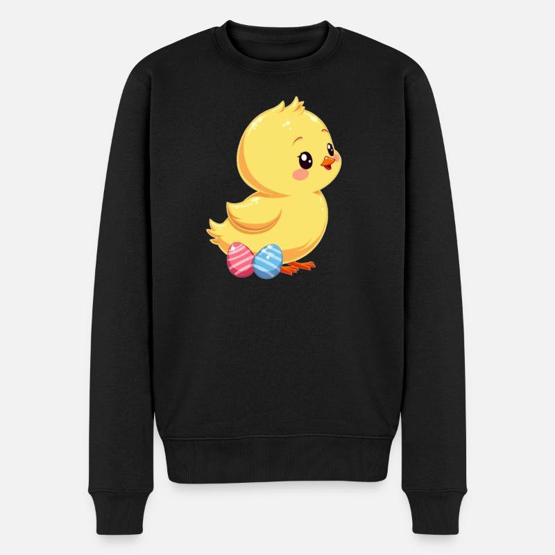 Poussins à Pâques - Pull Premium bio Homme - noir