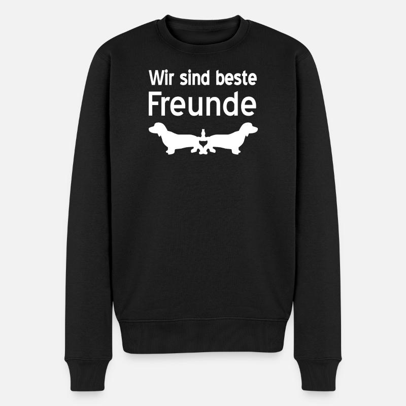 Dackel - Männer Premium Bio Pullover - Schwarz