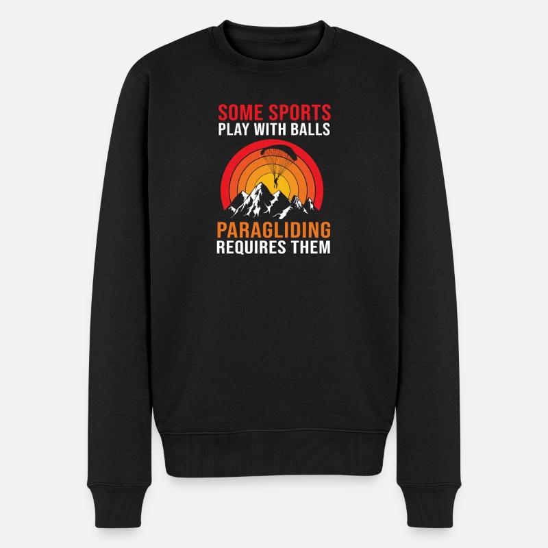 Parapente en parachutisme - Pull Premium bio Homme - noir
