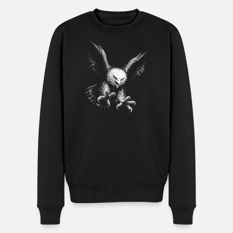 Seeadler - Männer Premium Bio Pullover - Schwarz