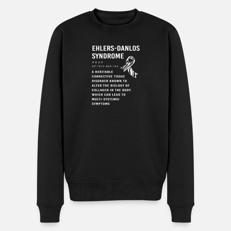EDS HSD Syndrome d’Ehlers-Danlos - Pull Premium bio Homme - noir